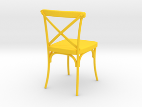 Miniature Industrial Dining Chair in Yellow Smooth Versatile Plastic