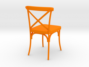 Miniature Industrial Dining Chair in Orange Smooth Versatile Plastic