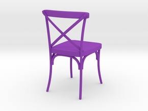 Miniature Industrial Dining Chair in Purple Smooth Versatile Plastic