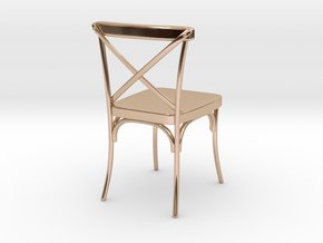 Miniature Industrial Dining Chair in 9K Rose Gold 