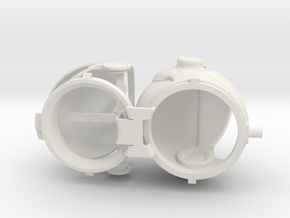 Gemini Helmet Kit- All Parts 1/6 Scale! in White Natural Versatile Plastic