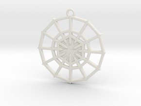 Rejection Emblem 02 Medallion (Sacred Geometry) in White Natural Versatile Plastic