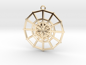 Rejection Emblem 02 Medallion (Sacred Geometry) in 14k Gold Plated Brass