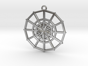 Rejection Emblem 02 Medallion (Sacred Geometry) in Natural Silver