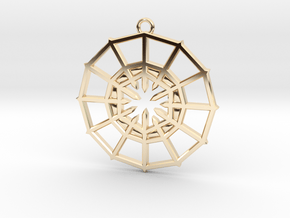 Rejection Emblem 03 Medallion (Sacred Geometry) in 14k Gold Plated Brass