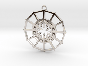 Rejection Emblem 03 Medallion (Sacred Geometry) in Rhodium Plated Brass