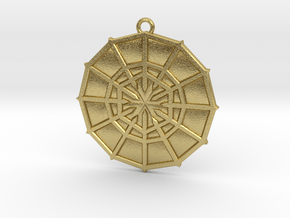 Rejection Emblem 04 Medallion (Sacred Geometry) in Natural Brass