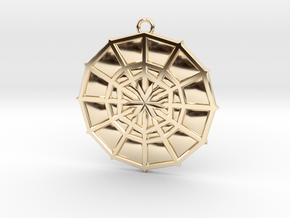 Rejection Emblem 04 Medallion (Sacred Geometry) in 14k Gold Plated Brass