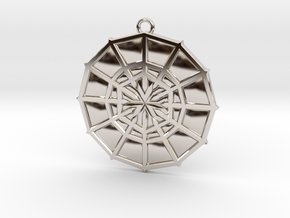Rejection Emblem 04 Medallion (Sacred Geometry) in Rhodium Plated Brass
