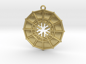 Rejection Emblem 05 Medallion (Sacred Geometry) in Natural Brass