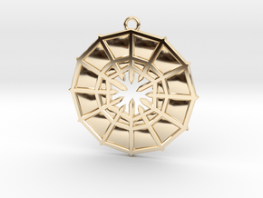 Rejection Emblem 05 Medallion (Sacred Geometry) in 14k Gold Plated Brass