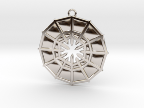 Rejection Emblem 05 Medallion (Sacred Geometry) in Rhodium Plated Brass