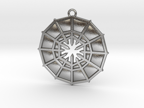 Rejection Emblem 05 Medallion (Sacred Geometry) in Natural Silver