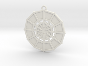 Rejection Emblem 06 Medallion (Sacred Geometry) in White Natural Versatile Plastic