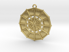 Rejection Emblem 06 Medallion (Sacred Geometry) in Natural Brass