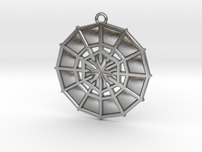 Rejection Emblem 06 Medallion (Sacred Geometry) in Natural Silver