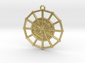Rejection Emblem 07 Medallion (Sacred Geometry) in Natural Brass