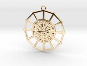 Rejection Emblem 07 Medallion (Sacred Geometry) in 14k Gold Plated Brass