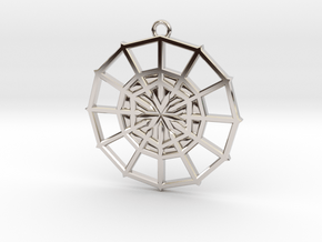 Rejection Emblem 07 Medallion (Sacred Geometry) in Rhodium Plated Brass