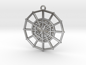Rejection Emblem 07 Medallion (Sacred Geometry) in Natural Silver