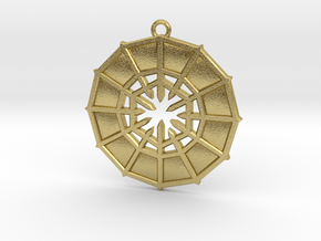 Rejection Emblem 08 Medallion (Sacred Geometry) in Natural Brass
