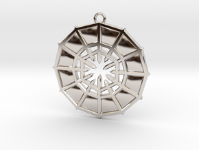 Rejection Emblem 08 Medallion (Sacred Geometry) in Rhodium Plated Brass