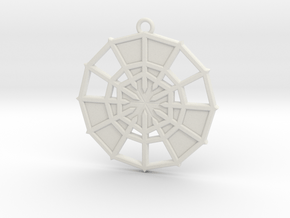 Rejection Emblem 09 Medallion (Sacred Geometry) in White Natural Versatile Plastic