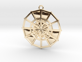 Rejection Emblem 09 Medallion (Sacred Geometry) in 9K Yellow Gold 
