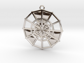 Rejection Emblem 09 Medallion (Sacred Geometry) in Rhodium Plated Brass