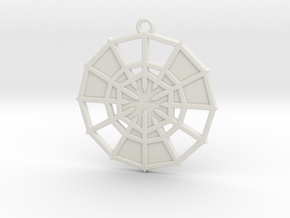 Rejection Emblem 10 Medallion (Sacred Geometry) in White Natural Versatile Plastic