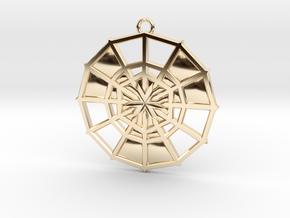 Rejection Emblem 10 Medallion (Sacred Geometry) in 14K Yellow Gold