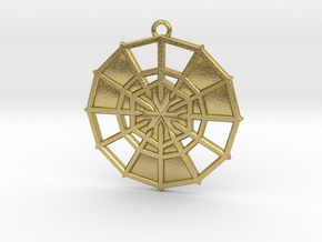 Rejection Emblem 10 Medallion (Sacred Geometry) in Natural Brass