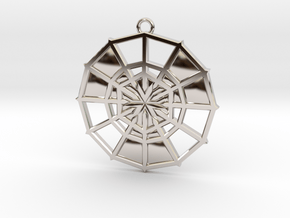 Rejection Emblem 10 Medallion (Sacred Geometry) in Rhodium Plated Brass