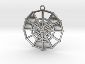 Rejection Emblem 10 Medallion (Sacred Geometry) in Natural Silver