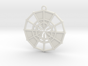 Rejection Emblem 11 Medallion (Sacred Geometry) in White Natural Versatile Plastic