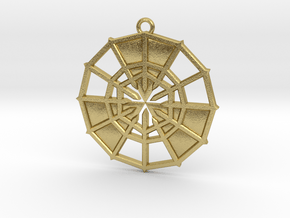 Rejection Emblem 11 Medallion (Sacred Geometry) in Natural Brass