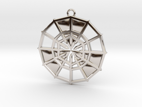 Rejection Emblem 11 Medallion (Sacred Geometry) in Rhodium Plated Brass