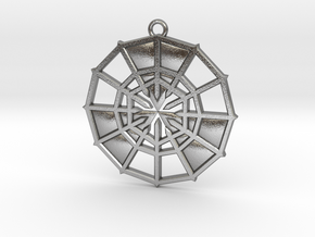 Rejection Emblem 11 Medallion (Sacred Geometry) in Natural Silver