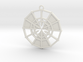 Rejection Emblem 12 Medallion (Sacred Geometry) in White Natural Versatile Plastic