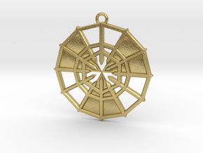 Rejection Emblem 12 Medallion (Sacred Geometry) in Natural Brass