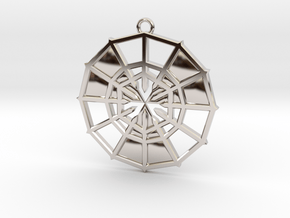 Rejection Emblem 12 Medallion (Sacred Geometry) in Rhodium Plated Brass