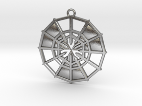 Rejection Emblem 12 Medallion (Sacred Geometry) in Natural Silver
