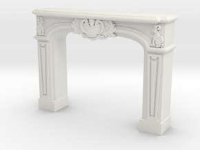 Fireplace 02. 1:24 Scale in White Natural Versatile Plastic