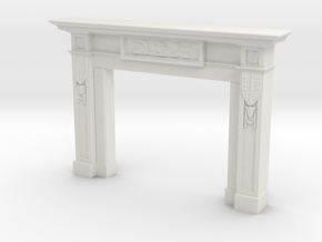 Fireplace 03. 1:24 Scale in White Natural Versatile Plastic