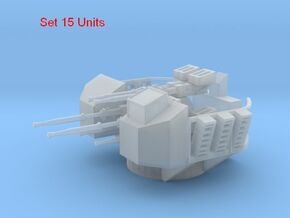 1/600 RN Sextuple 40mm Bofors AA guns Set x15 in Tan Fine Detail Plastic