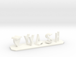 Flip personalized couple name plate in White Smooth Versatile Plastic