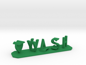 Flip personalized couple name plate in Green Smooth Versatile Plastic