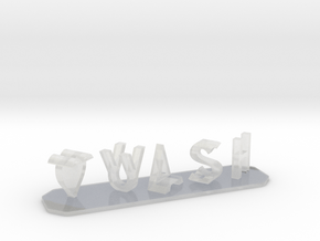 Flip personalized couple name plate in Clear Ultra Fine Detail Plastic