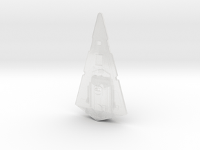 ISD Imperial Star Destroyer TEST in Clear Ultra Fine Detail Plastic: Extra Small