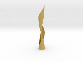 Vertical Wave Sculpture _25 cm in Tan Fine Detail Plastic